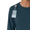 Blusa médica de manguitos longos com gola redonda Force Cross-Flex para mulher