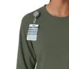 Blusa médica de manguitos longos com gola redonda Force Cross-Flex para mulher
