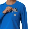 Blusa médica de manguitos longos com gola redonda Force Cross-Flex para mulher