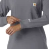 Blusa médica de manguitos longos com gola redonda Force Cross-Flex para mulher