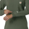 Blusa médica de manguitos longos com gola redonda Force Cross-Flex para mulher