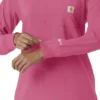 Blusa médica de manguitos longos com gola redonda Force Cross-Flex para mulher