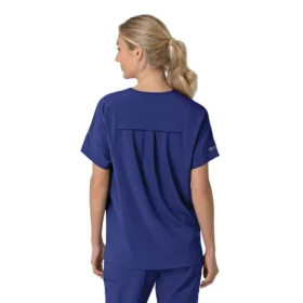 Blusa médica feminina Force Cross-Flex com decote em V oversized