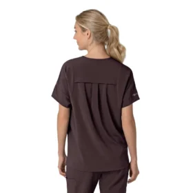 Blusa médica feminina Force Cross-Flex com decote em V oversized