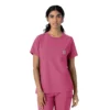 Blusa médica feminina Force Cross-Flex com gola redonda