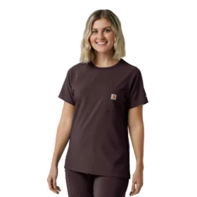 Blusa médica feminina Force Cross-Flex com gola redonda