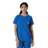 Blusa médica feminina Force Cross-Flex com gola redonda