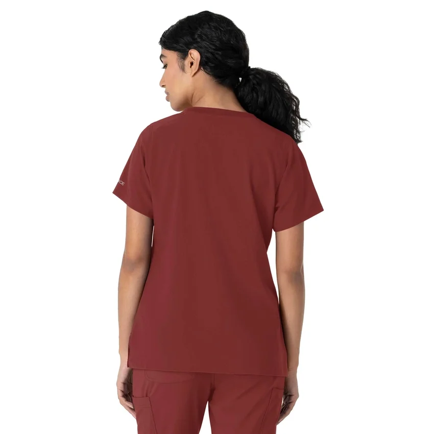 Blusa médica feminina Force Cross-Flex com gola redonda