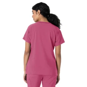 Blusa médica feminina Force Cross-Flex com gola redonda