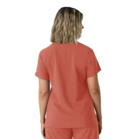 Blusa médica feminina Force Cross-Flex com gola redonda
