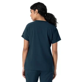 Blusa médica feminina Force Cross-Flex com gola redonda