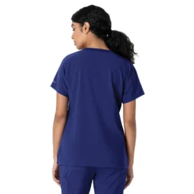 Blusa médica feminina Force Cross-Flex com gola redonda