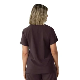 Blusa médica feminina Force Cross-Flex com gola redonda