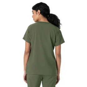 Blusa médica feminina Force Cross-Flex com gola redonda
