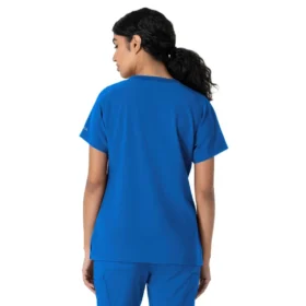 Blusa médica feminina Force Cross-Flex com gola redonda