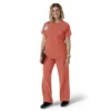 Blusa médica feminina Force Cross-Flex com gola redonda