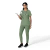 Blusa médica feminina Force Cross-Flex com gola redonda