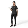 Blusa médica feminina Force Cross-Flex com gola redonda