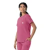 Blusa médica feminina Force Cross-Flex com gola redonda