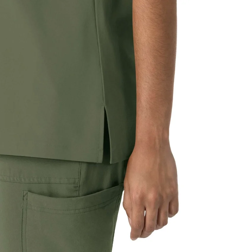Blusa médica feminina Force Cross-Flex com gola redonda