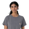 Blusa médica feminina Force Cross-Flex com gola redonda