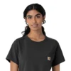 Blusa médica feminina Force Cross-Flex com gola redonda