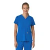 Blusa médica feminina Force Cross-Flex com painéis elásticos e decote em V