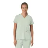 Blusa médica feminina Force Cross-Flex com painéis elásticos e decote em V