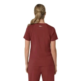 Blusa médica feminina Force Cross-Flex com painéis elásticos e decote em V