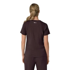 Blusa médica feminina Force Cross-Flex com painéis elásticos e decote em V