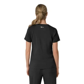 Blusa médica feminina Force Cross-Flex com painéis elásticos e decote em V
