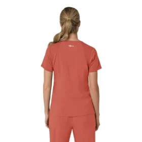 Blusa médica feminina Force Cross-Flex com painéis elásticos e decote em V