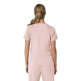 Blusa médica feminina Force Cross-Flex com painéis elásticos e decote em V