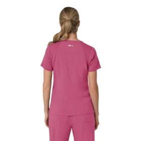Blusa médica feminina Force Cross-Flex com painéis elásticos e decote em V