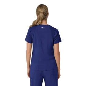 Blusa médica feminina Force Cross-Flex com painéis elásticos e decote em V