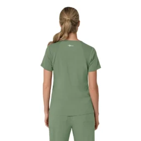 Blusa médica feminina Force Cross-Flex com painéis elásticos e decote em V