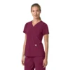 Blusa médica feminina Force Cross-Flex com painéis elásticos e decote em V