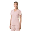 Blusa médica feminina Force Cross-Flex com painéis elásticos e decote em V