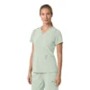 Blusa médica feminina Force Cross-Flex com painéis elásticos e decote em V