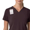 Blusa médica feminina Force Cross-Flex com painéis elásticos e decote em V