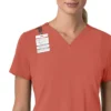 Blusa médica feminina Force Cross-Flex com painéis elásticos e decote em V