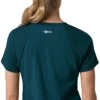 Blusa médica feminina Force Cross-Flex com painéis elásticos e decote em V