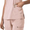 Blusa médica feminina Force Cross-Flex com painéis elásticos e decote em V