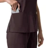 Blusa médica feminina Force Cross-Flex com painéis elásticos e decote em V