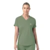 Blusa médica feminina Force Cross-Flex de malha com decote em V