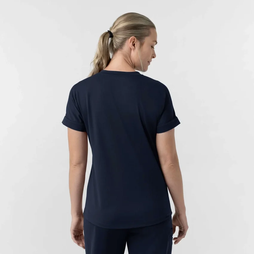 Blusa médica feminina Force Cross-Flex de malha com decote em V