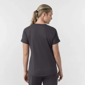 Blusa médica feminina Force Cross-Flex de malha com decote em V