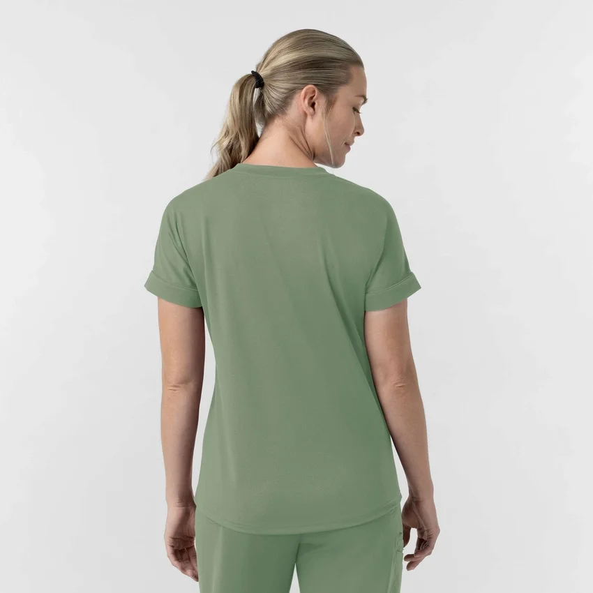 Blusa médica feminina Force Cross-Flex de malha com decote em V