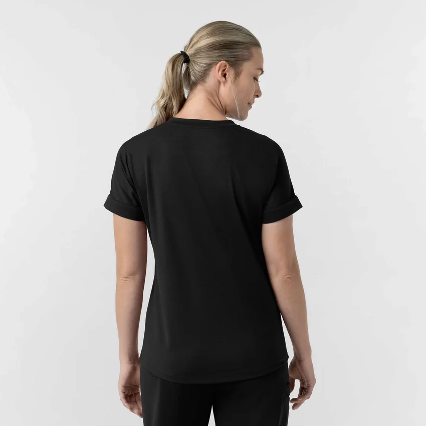 Blusa médica feminina Force Cross-Flex de malha com decote em V