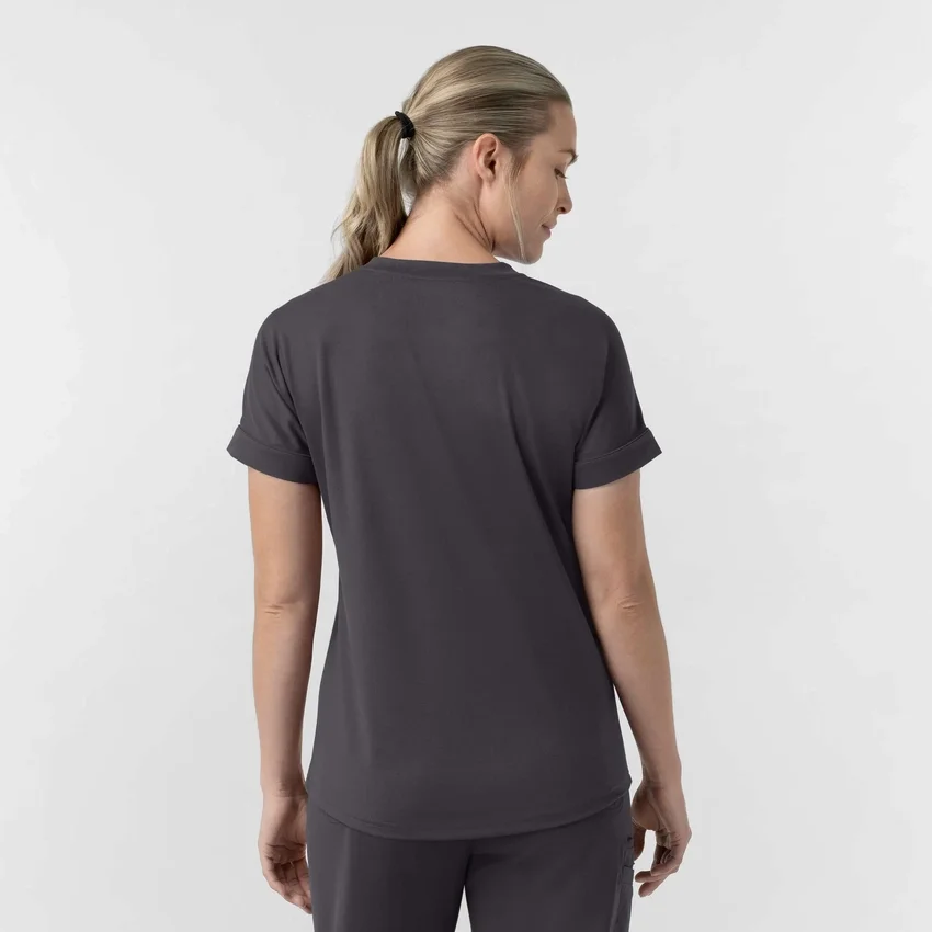 Blusa médica feminina Force Cross-Flex de malha com decote em V